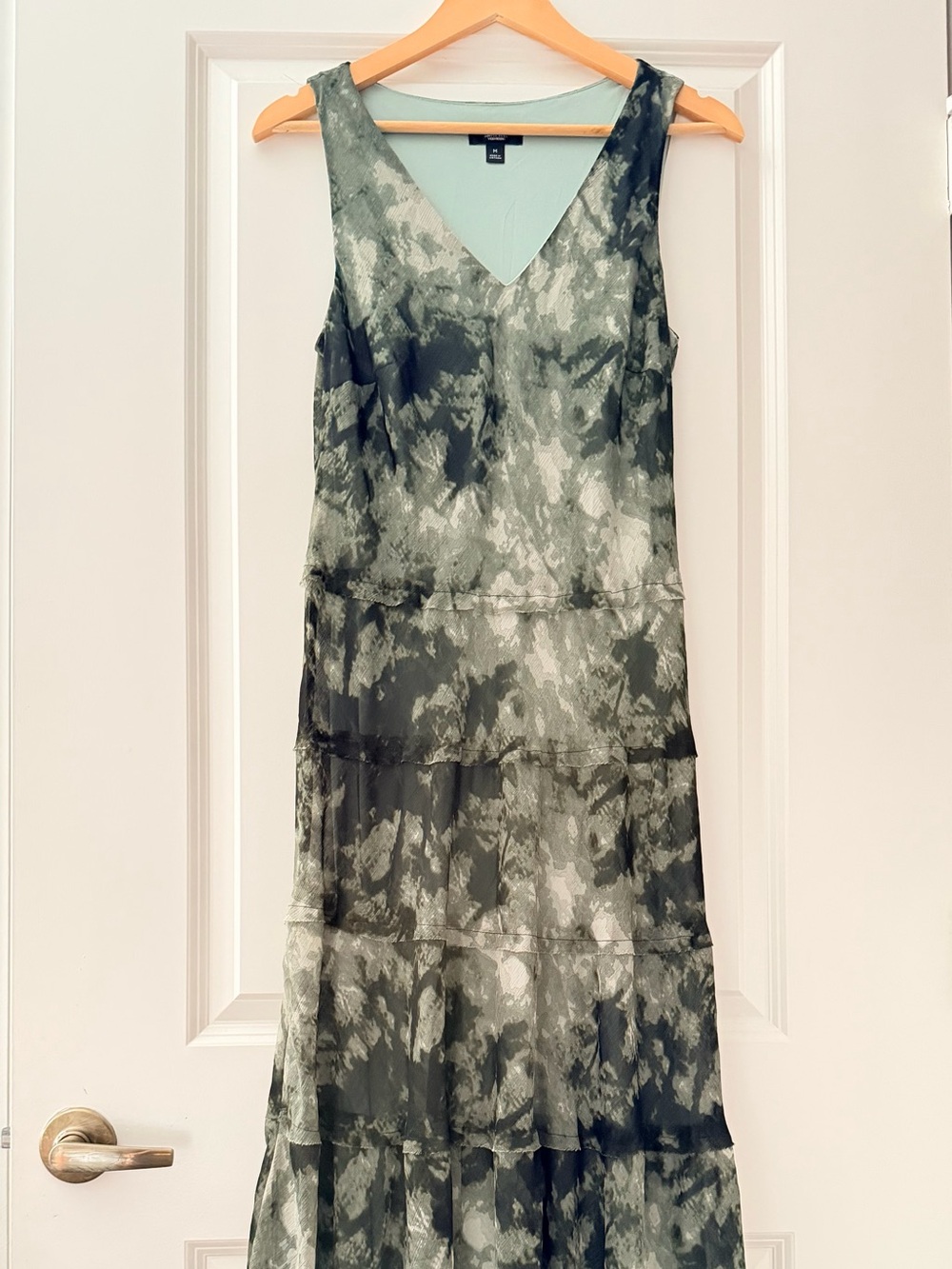 Simply Vera Vera Wang Olive Green Tiered Maxi Skirt